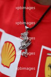 06.10.2005 Suzuka, Japan, Michael Schumacher, GER, Ferrari, necklace  - October, Formula 1 World Championship, Rd 18, Japanese Grand Prix