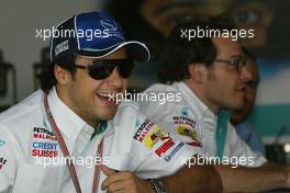 06.10.2005 Suzuka, Japan, Felipe Massa, BRA, Sauber Petronas and Jacques Villeneuve, CDN, Sauber Petronas - October, Formula 1 World Championship, Rd 18, Japanese Grand Prix