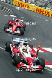 22.05.2005 Monte-Carlo, Monaco,  Ralf Schumacher, GER, Panasonic Toyota Racing and Michael Schumacher, GER, Ferrari - May, Formula 1 World Championship, Rd 6, Monaco Grand Prix, MON, Race