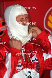 21.05.2005 Monte-Carlo, Monaco,  Michael Schumacher, GER, Scuderia Ferrari Marlboro, F2005, Pitlane, Box, Garage - May, Formula 1 World Championship, Rd 6, Monaco Grand Prix, MON, Practice