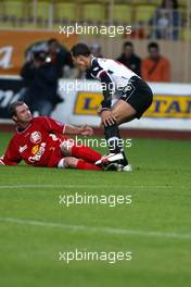 17.05.2005 Monte-Carlo, Monaco,  Charity Soccer (I`Amade) at the Stade Louis 2, with Prince Albert II of Monaco and Michael Schumacher, GER, Ferrari, - May, Formula 1 World Championship, Rd 6, Monaco Grand Prix, MON