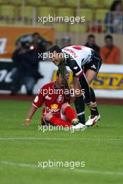 17.05.2005 Monte-Carlo, Monaco,  Charity Soccer (I`Amade) at the Stade Louis 2, with Prince Albert II of Monaco and Michael Schumacher, GER, Ferrari, - May, Formula 1 World Championship, Rd 6, Monaco Grand Prix, MON