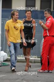 26.08.2005 Monza, Italy, Luca Badoer, ITA, Test Driver, Scuderia Ferrari, arriving at the circuit - August, F1 testing, Autodromo Nazionale Monza, Italy
