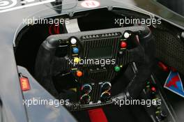 17.03.2005 Sepang, Malaysia, Minardi Steering Wheel - Thursday, March, Formula 1 World Championship, Rd 2, Malaysian Grand Prix, KUL, Kuala Lumpur