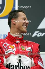 24.04.2005 Imola, San Marino, Michael Schumacher, GER, Ferrari - April, Formula 1 World Championship, Rd 4, San Marino Grand Prix, RSM, Podium