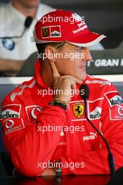 21.04.2005 Imola, San Marino, Press conference, Michael Schumacher (GER), Scuderia Ferrari Marlboro, Portrait - Thursday, April, Formula 1 World Championship, Rd 4, San Marino Grand Prix, RSM