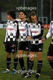 20.04.2005 San Marino, Charity football match with Michael Schumacher, GER, Ferrari - Fernando Alonso, ESP, Renault F1 Team, Giancarlo Fisichella, ITA, Mild Seven Renault F1 Team, Jarno Trulli, ITA, Toyota, Panasonic Toyota Racing - Partita Amichelvole Nazionale Piloti - Cervia Calcio 2005 - Wednesday evening, April, Formula 1 World Championship, Rd 4, San Marino Grand Prix, RSM