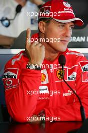 21.04.2005 Imola, San Marino, Press conference, Michael Schumacher (GER), Scuderia Ferrari Marlboro, Portrait - Thursday, April, Formula 1 World Championship, Rd 4, San Marino Grand Prix, RSM