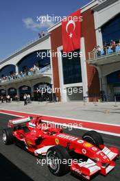 20.08.2005 Istanbul, Turkey, Michael Schumacher, GER, Scuderia Ferrari Marlboro, F2005, Action, Track - August, Formula 1 World Championship, Rd 14, Turkish Grand Prix, Istanbul Park, Turkey, Practice