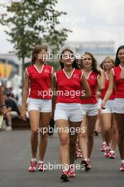 21.08.2005 Istanbul, Turkey, Grid Girls - August, Formula 1 World Championship, Rd 14, Turkish Grand Prix, Istanbul Park, Turkey