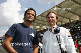 21.08.2005 Istanbul, Turkey, Vitantonio Liuzzi, ITA, Red Bull Racing with Christian Horner, GBR, Red Bull Racing team Principal - August, Formula 1 World Championship, Rd 14, Turkish Grand Prix, Istanbul Park, Turkey, Grid