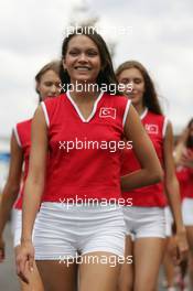 21.08.2005 Istanbul, Turkey, Grid Girls - August, Formula 1 World Championship, Rd 14, Turkish Grand Prix, Istanbul Park, Turkey