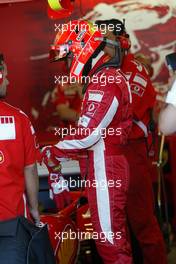 17.06.2005 Indianapolis, USA,  Michael Schumacher, GER, Ferrari - June, Formula 1 World Championship, Rd 9, American Grand Prix, Indianapolis, USA, Practice