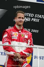 19.06.2005 Indianapolis, USA,  Michael Schumacher, GER, Ferrari - June, Formula 1 World Championship, Rd 9, American Grand Prix, Indianapolis, USA, Podium