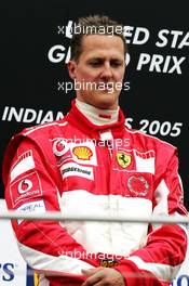 19.06.2005 Indianapolis, USA,  Michael Schumacher, GER, Ferrari - June, Formula 1 World Championship, Rd 9, American Grand Prix, Indianapolis, USA, Podium