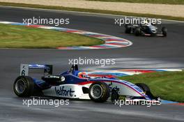 17.09.2005 Klettwitz, Germany,  Giedo van der Garde (NED), Team Rosberg, Dallara F305 Opel Spiess, leading the race in front of Lewis Hamilton (GBR), ASM Formule 3, Dallara F305 Mercedes - F3 Euro Series 2005 at Lausitzring