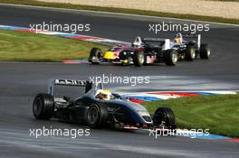 17.09.2005 Klettwitz, Germany,  Lewis Hamilton (GBR), ASM Formule 3, Dallara F305 Mercedes, leads Sebastian Vettel (GER), ASL Mücke Motorsport, Dallara F305 Mercedes and Adrian Sutil (GER), ASM Formule 3, Dallara F305 Mercedes - F3 Euro Series 2005 at Lausitzring