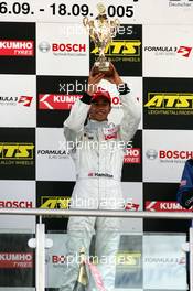 17.09.2005 Klettwitz, Germany,  Podium, Lewis Hamilton (GBR), ASM Formule 3, Dallara F305 Mercedes (1st) - F3 Euro Series 2005 at Lausitzring