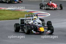 17.09.2005 Klettwitz, Germany,  Sebastian Vettel (GER), ASL Mücke Motorsport, Dallara F305 Mercedes, fighting for position with Lewis Hamilton (GBR), ASM Formule 3, Dallara F305 Mercedes - F3 Euro Series 2005 at Lausitzring