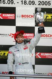 18.09.2005 Klettwitz, Germany,  Podium, Lewis Hamilton (GBR), ASM Formule 3, Dallara F305 Mercedes (1st) - F3 Euro Series 2005 at Lausitzring