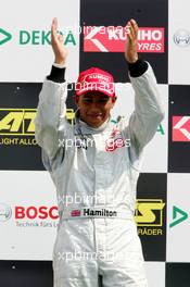 16.04.2005 Hockenheim, Germany,  Podium, Lewis Hamilton (GBR), ASM Formule 3, Dallara F305 Mercedes (1st) - F3 Euro Series 2005 at Hockenheimring Baden-Württemberg