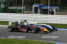 23.10.2005 Hockenheim, Germany,  Sebastian Vettel (GER), ASL Mücke Motorsport, Dallara F305 Mercedes and Maximilian Götz (GER), ASM Formule 3, Dallara F305 Mercedes, fighting for position - F3 Euro Series 2005 at Hockenheimring