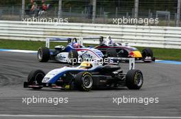 23.10.2005 Hockenheim, Germany,  Maximilian Götz (GER), ASM Formule 3, Dallara F305 Mercedes, leads Giedo van der Garde (NED), Team Rosberg, Dallara F305 Opel Spiess and Sebastian Vettel (GER), ASL Mücke Motorsport, Dallara F305 Mercedes - F3 Euro Series 2005 at Hockenheimring