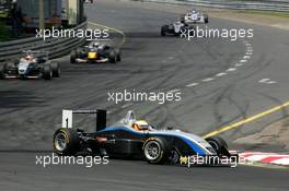 16.07.2005 Nürnberg, Germany,  Lewis Hamilton (GBR), ASM Formule 3, Dallara F305 Mercedes, leading the race in front of Adrian Sutil (GER), ASM Formule 3, Dallara F305 Mercedes, Sebastian Vettel (GER), ASL Mücke Motorsport, Dallara F305 Mercedes, Paul di Resta (GBR), Manor Motorsport, Dallara F305 Mercedes and Giedo van der Garde (NED), Team Rosberg, Dallara F305 Opel Spiess - F3 Euro Series 2005 at Norisring