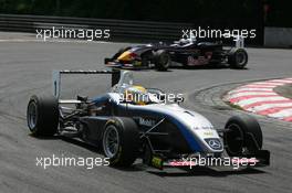 16.07.2005 Nürnberg, Germany,  Lewis Hamilton (GBR), ASM Formule 3, Dallara F305 Mercedes, leads Sebastian Vettel (GER), ASL Mücke Motorsport, Dallara F305 Mercedes - F3 Euro Series 2005 at Norisring