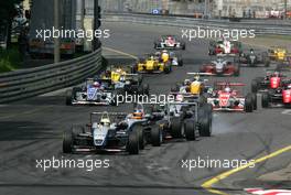 16.07.2005 Nürnberg, Germany,  Start of the race, with Lewis Hamilton (GBR), ASM Formule 3, Dallara F305 Mercedes, leading and Adrian Sutil (GER), ASM Formule 3, Dallara F305 Mercedes, being hit from the back by Sebastian Vettel (GER), ASL Mücke Motorsport, Dallara F305 Mercedes - F3 Euro Series 2005 at Norisring