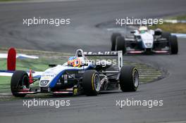 25.06.2005 Oschersleben, Germany,  Adrian Sutil (GER), ASM Formule 3, Dallara F305 Mercedes, leads Lewis Hamilton (GBR), ASM Formule 3, Dallara F305 Mercedes - F3 Euro Series 2005 at Motopark Oschersleben