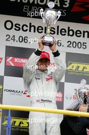 26.06.2005 Oschersleben, Germany,  Podium, Lewis Hamilton (GBR), ASM Formule 3, Dallara F305 Mercedes (1st) - F3 Euro Series 2005 at Motopark Oschersleben