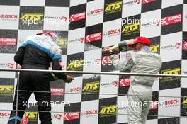 14.05.2005 Francorchamps, Belgium,  Podium, champaign for Lewis Hamilton (GBR), ASM Formule 3, Dallara F305 Mercedes (1st, right) and Adrian Sutil (GER), ASM Formule 3, Dallara F305 Mercedes (2nd, left) - F3 Euro Series 2005 at Spa Francorchamps, Belgium