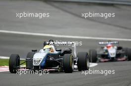 15.05.2005 Francorchamps, Belgium,  Lewis Hamilton (GBR), ASM Formule 3, Dallara F305 Mercedes, leading the race in front of Adrian Sutil (GER), ASM Formule 3, Dallara F305 Mercedes - F3 Euro Series 2005 at Spa Francorchamps, Belgium