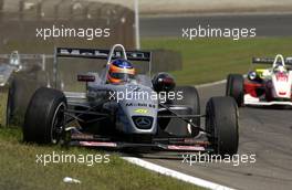 27.08.2005 Zandvoort, The Netherlands,  Adrian Sutil (GER), ASM Formule 3, Dallara F305 Mercedes, retiring from the race after a crash between him and his team mate Lewis Hamilton (GBR), ASM Formule 3, Dallara F305 Mercedes - F3 Euro Series 2005 at Circuit Park Zandvoort