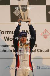 16.12.2005 Sakhir, Bahrain, Formula BMW World Final 2005, 13th to 16th December, Bahrain International Circuit, Podium, 3rd Place Nicolas Huelkenberg, GER, Josef Kaufmann Racing - For further information please register at www.press.bmw.de - This image is free for editorial use only. Please use for Copyright/Credit: c BMW AG