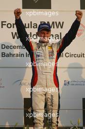 16.12.2005 Sakhir, Bahrain, Formula BMW World Final 2005, 13th to 16th December, Bahrain International Circuit, Podium - Nicolas Huelkenberg, GER, Josef Kaufmann Racing - For further information please register at www.press.bmw.de - This image is free for editorial use only. Please use for Copyright/Credit: c BMW AG