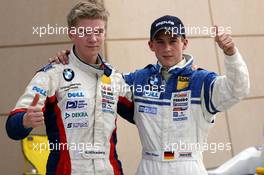 16.12.2005 Sakhir, Bahrain, Formula BMW World Final 2005, 13th to 16th December, Bahrain International Circuit, Nicolas Huelkenberg, GER, Josef Kaufmann Racing (second) and Marco Holzer, GER, AM-Holzer Rennsport GmbH winner of the Pre final  - For further information please register at www.press.bmw.de - This image is free for editorial use only. Please use for Copyright/Credit: c BMW AG