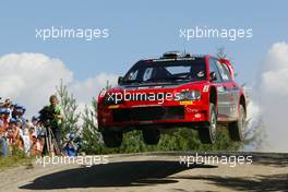 5-8.8.2005 Finland, 09, MITSUBISHI MOTORS MOTOR SPORTS, ROVANPERA Harri (FIN), PIETILAINEN Risto (FIN), Mitsubishi Lancer WR05 - World Rally Championship, August, Rd.10