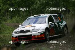 5-8.8.2005 Finland, SKODA MOTORSPORT, SCHWARZ Armin (GER), WICHA Klaus (GER), Skoda Fabia WRC - World Rally Championship, August, Rd.10