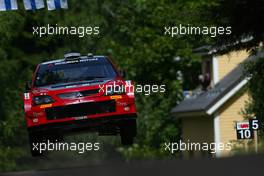 5-8.8.2005 Finland, 09, MITSUBISHI MOTORS MOTOR SPORTS, ROVANPERA Harri (FIN), PIETILAINEN Risto (FIN), Mitsubishi Lancer WR05 - World Rally Championship, August, Rd.10