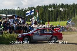 5-8.8.2005 Finland, 09, MITSUBISHI MOTORS MOTOR SPORTS, ROVANPERA Harri (FIN), PIETILAINEN Risto (FIN), Mitsubishi Lancer WR05 - World Rally Championship, August, Rd.10