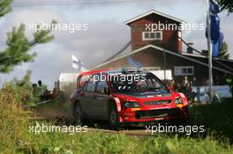 5-8.8.2005 Finland, 09, MITSUBISHI MOTORS MOTOR SPORTS, ROVANPERA Harri (FIN), PIETILAINEN Risto (FIN), Mitsubishi Lancer WR05 - World Rally Championship, August, Rd.10