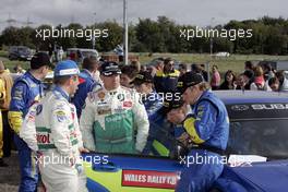 16-18.9.2005 WALES, GREAT BRITAIN  Scenes back at the rally HQ Cardiff after Markko Martin's tragic accident where his co driver Michael Park lost his life.  The final 2 stages were cancelled. - WORLD RALLY CHAMPIONSHIP, SEPTEMBER, RD.12 - WWW.XPB.CC, EMAIL: INFO@XPB.CC - COPY OF PUBLICATION REQUIRED FOR PRINTED PICTURES. EVERY USED PICTURE IS FEE-LIABLE. c COPYRIGHT: PHOTO4 / XPB.CC - LEGAL NOTICE: PRINT (NEWSPAPERS, MAGAZINES) USAGE OF THE IMAGE IS JUST FOR GERMANY! PRINT-BILDNUTZUNG NUR IN DEUTSCHLAND!