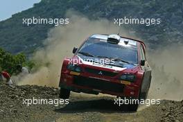 24-26.6.2005 Greece 10, GIGI GALLI (ITA), GUIDO D'AMORE (ITA), MITSUBISHI MOT- World Rally Championship, July, Rd.8