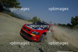 24-26.6.2005 Greece 10, GIGI GALLI (ITA), GUIDO D'AMORE (ITA), MITSUBISHI MOTORS MOTOR SPORTS, Mitsubishi Lancer WR05 - World Rally Championship, July, Rd.8