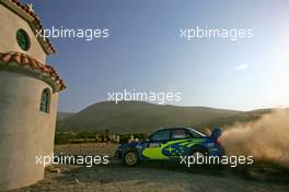 24-26.6.2005 Greece 05, SUBARU WORLD RALLY TEAM, SOLBERG Petter (NOR), MILLS Philip (GBR), Subaru Impreza WRC 2004 - World Rally Championship, July, Rd.8