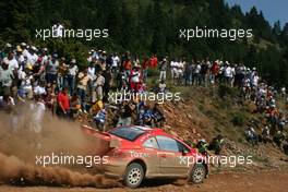 24-26.6.2005 Greece 07, MARLBORO PEUGEOT TOTAL, GRONHOLM Marcus (FIN), RAUTIAINEN Timo (FIN), Peugeot 307 WRC - World Rally Championship, July, Rd.8