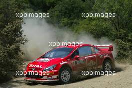 24-26.6.2005 Greece 08, MARLBORO PEUGEOT TOTAL, MARTIN Markko (EE), PARK Michael (GBR), Peugeot 307 WRC - World Rally Championship, July, Rd.8