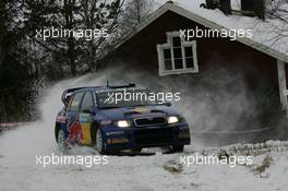 12.02.2005 Karlstad, Sweden, MITSUBISHI MOTORS MOTOR SPORTS, PANIZZI Gilles (FRA), PANIZZI Hervé (FRA), Mitsubishi Lancer WR05  - Uddeholm Swedish Rally, Rd2 - (SWE - 11-13 February) - 2005 FIA World Rally Championship